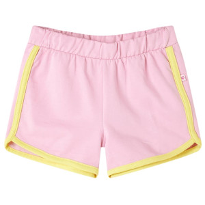 Pantalón corto para niños con ribete rosa brillante 92 D