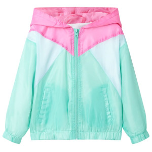 Chaqueta con capucha y cremallera para niños multicolor 128 D