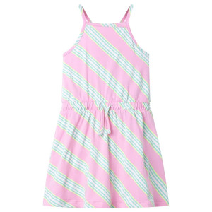 Vestido infantil sem mangas com cordão rosa 128 D