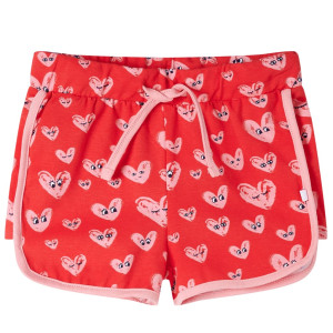 Pantalón corto infantil con cordón rojo 92 D