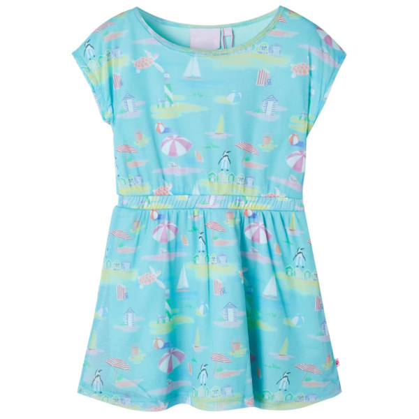 Vestido infantil água-marinha clara 104 D