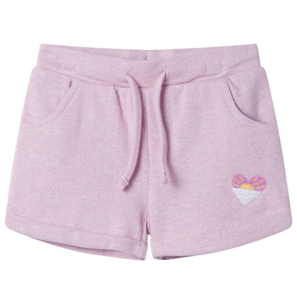 Pantalones cortos infantiles con cordón color lila mixto 92 D