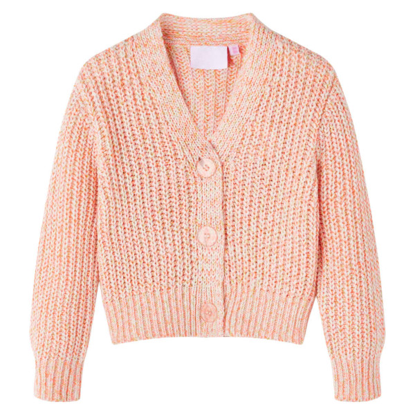 Cardigan de malha infantil rosa 128 D