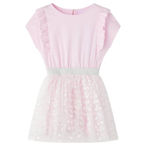 Vestido para niños volantes rosa claro 92 D