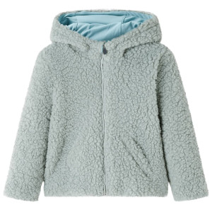 Chaqueta con capucha niños pelo sintético borreguito verde menta 92 D