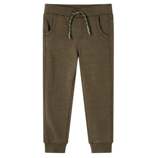 Pantalón de chándal infantil caqui mélange 140 D