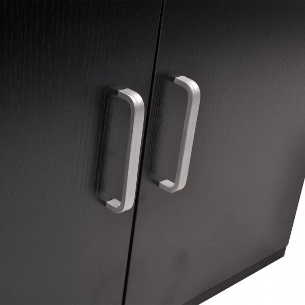 Conjunto de mueble y lavabo 3 piezas negro M 4