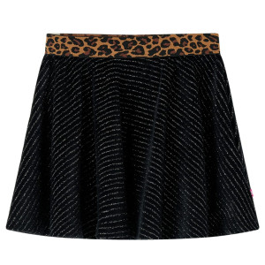 Falda para niños con cinturilla de leopardo negro 104 D