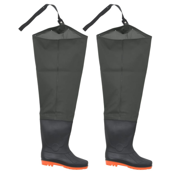 Botas altas de agua de pesca verde oscuro talla 38 D