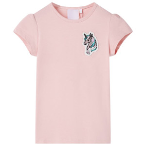 T-shirt de crianças cor-de-rosa clara 116 D