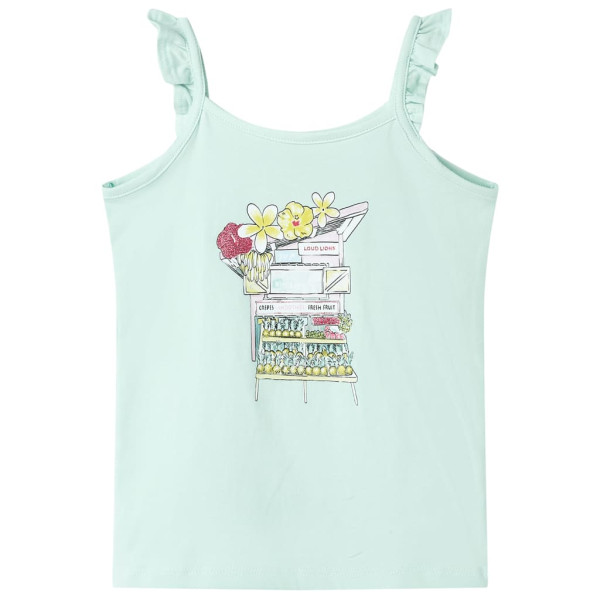 Camiseta de tirantes infantil verde menta claro 104 D