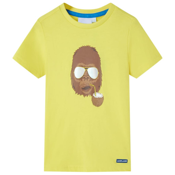 Camiseta de manga corta de niños amarillo 116 D