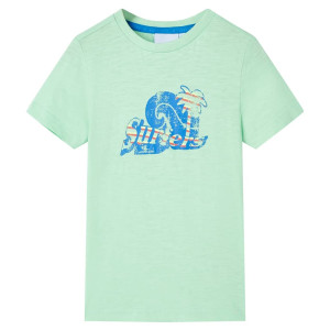 Camiseta infantil verde claro 92 D