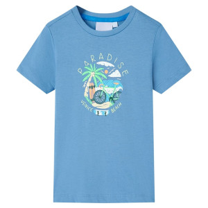 Camiseta infantil azul medio 128 D