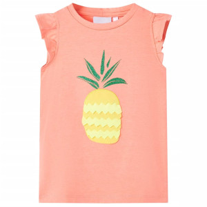 Crianças t-shirt coral neon 128 D