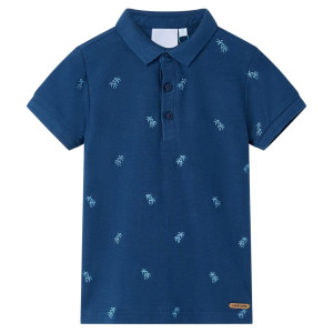 Polo de niños azul oscuro 128 D