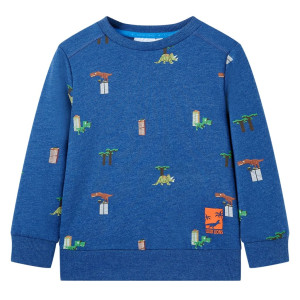 Sudadera para niños azul oscuro mélange 128 D