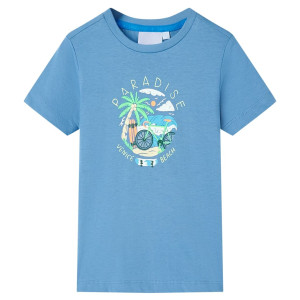 Camiseta infantil azul medio 116 D