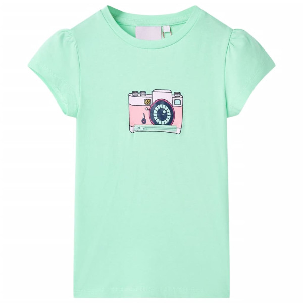 Camiseta infantil verde brillante 116 D