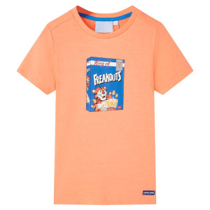 Manga curta t-shirt laranja néon 116 D