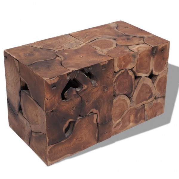 Chaves/mesas de centro de madeira maciça de teca D