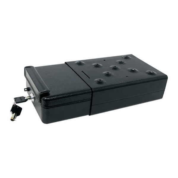 Carpoint Caja de seguridad de acero negro 22.5x16x7.5 cm D