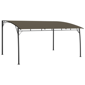 Toldo parasol de jardín gris taupe 4x3x2.55 m D