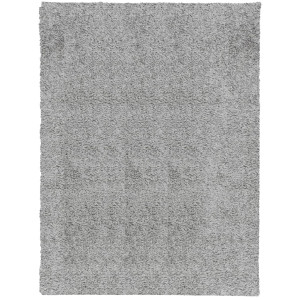 Alfombra peluda de pelo largo moderna PAMPLONA gris 300x400 cm D