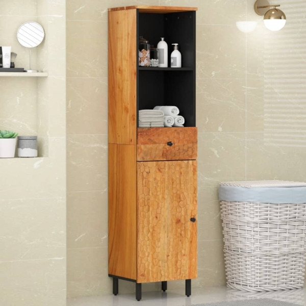 Mueble de baño madera maciza de acacia 38x33x160 cm D