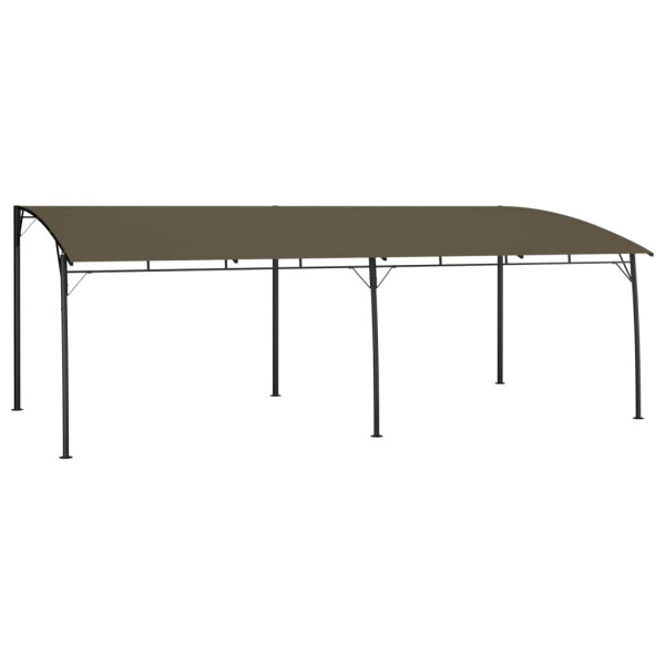 Toldo parasol de jardín gris taupe 6x3x2.55 m D