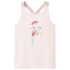 Camiseta de tirantes de niños rosa suave 128 D