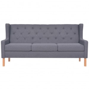 Conjunto de sofás 3 piezas tela gris D