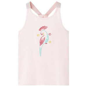 Camiseta de tirantes de niños rosa suave 92 D