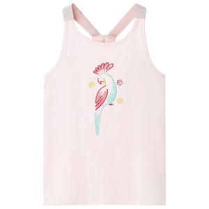 Camiseta de tirantes de niños rosa suave 116 D