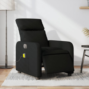 Sillón reclinable de masaje eléctrico tela negro D