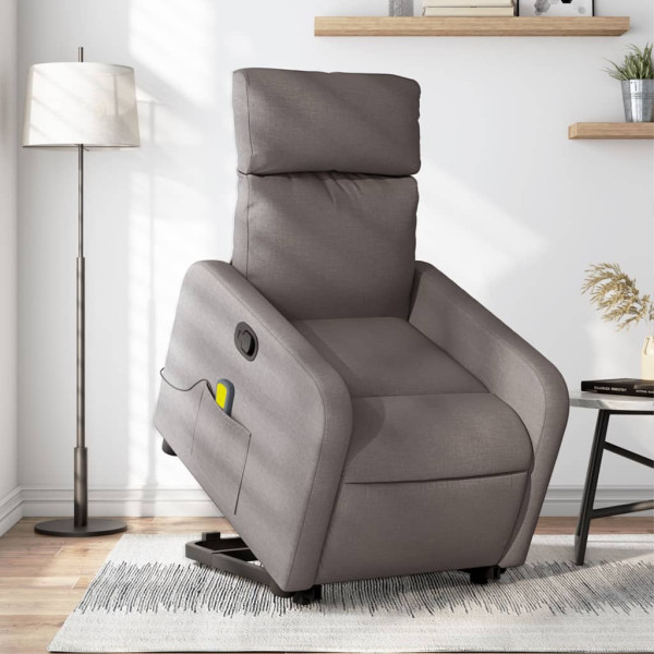 Assento de massagem reclinável de tecido grisalho D