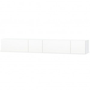 Mueble para TV 2 uds contrachapada blanco brillo 120x40x34cm H