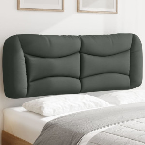 Cabeça de cama acolchada de tecido cinza escuro 140 cm D