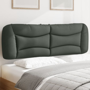 Cabeçalho de cama acolchado tecido cinza escuro 160 cm D