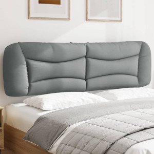 Cabeça de cama acolchada de tecido cinza claro 180 cm D