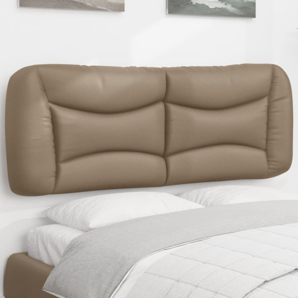 Cabecero de cama acolchado cuero sintético capuchino 140 cm D