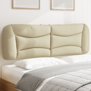 Cabeça de cama acolchada de tecido creme 160 cm D