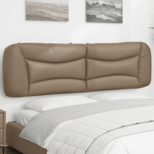 Cabeça de cama acolchada de couro sintético capuchinho 180 cm D