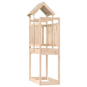 Torre de juegos madera maciza de pino 52.5x110.5x214 cm D