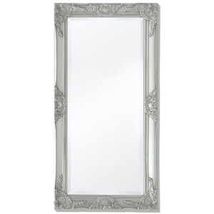 Espelho de parede estilo barroco prateado 100x50 cm D