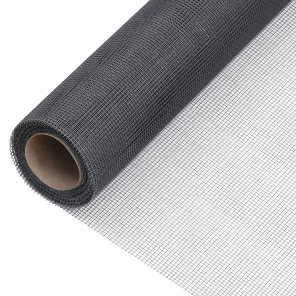 Malla mosquitera de fibra de vidrio gris 60x500 cm D