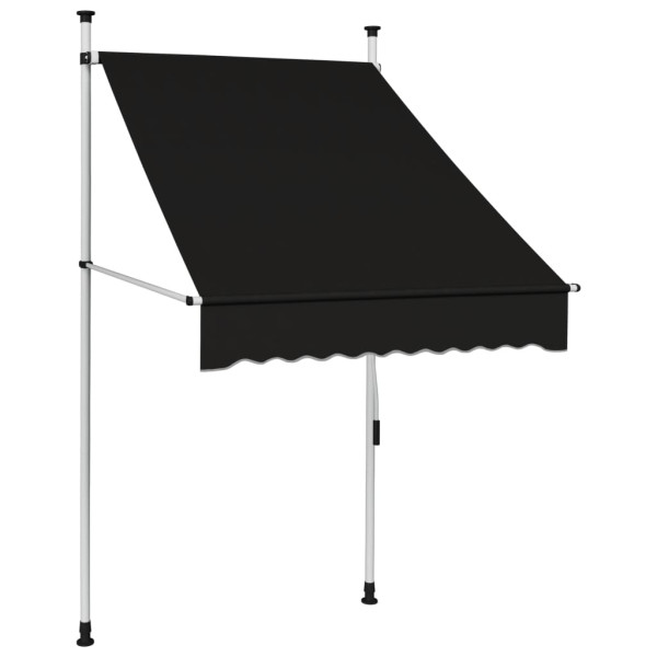 Toldo retrátil de operação manual cinza-antracita 100 cm D