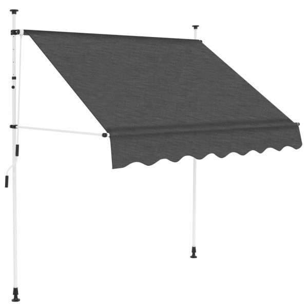 Toldo retráctil de funcionamiento manual antracita 150 cm D