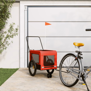 Reboque de bicicleta animais de estimação tecido de ferro Oxford laranja preto D