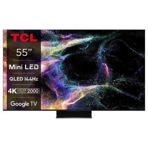 Smart TV TCL 55" QLED-Mini LED 4K UHD LED 55C845 preto D